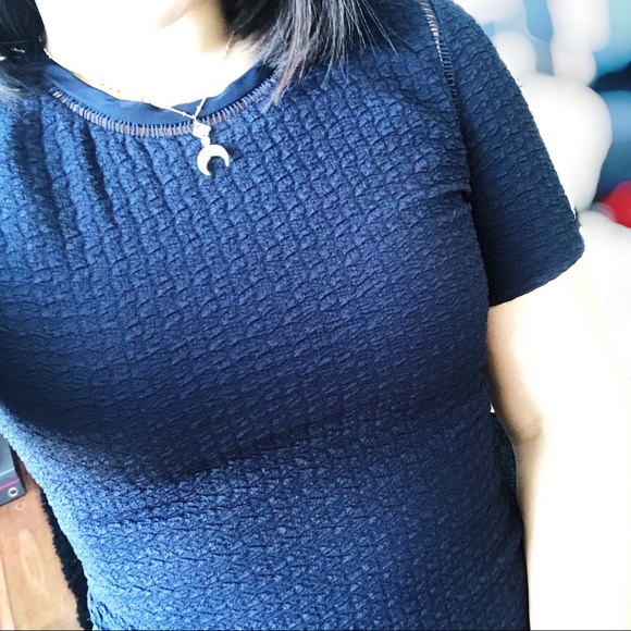 Rebecca Taylor navy blue ruffle dress - Picture 6 of 7